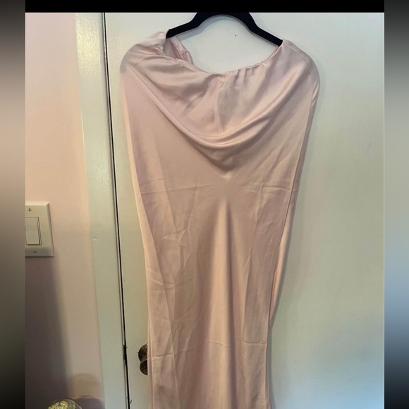 pink silky maxi skirt - Picture 2 of 2